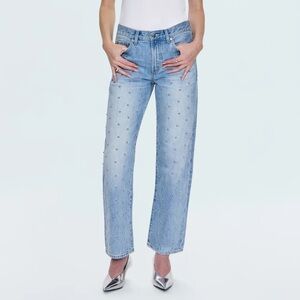 PISTOLA LEXI MID RISE BOWED STRAIGHT JEAN - ARIES